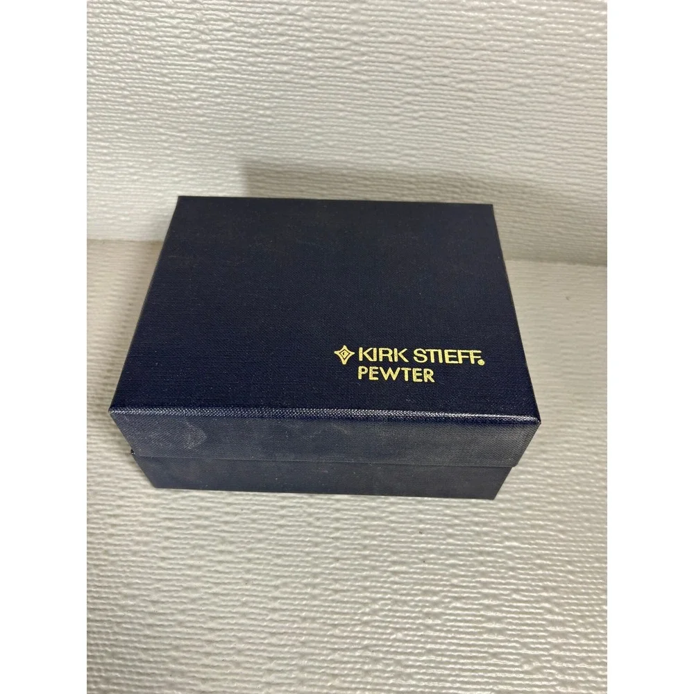 Kirk Stieff Pewter Salt and Pepper Shakers Set‎ Apple Pear 4pc Vintage with Box